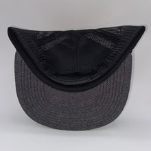 Load image into Gallery viewer, Saints Chambray Black Flatbill Trucker Hat