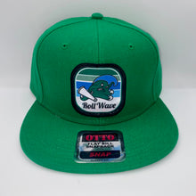 Load image into Gallery viewer, Tulane Green Wave Flat Bill Snap Back Hat