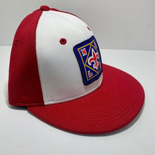Load image into Gallery viewer, NOLA Fitted Flat Bill Red/ White