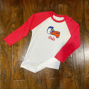 Unisex Pelicans 3/4 Sleeve Raglan Shirt