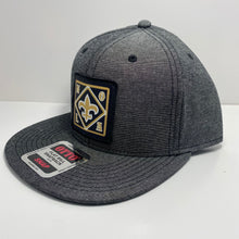 Load image into Gallery viewer, Saints Chambray Black Flatbill SnapBack Hat