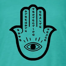 Load image into Gallery viewer, Women’s Hamsa Teal Tank Top