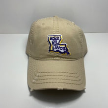 Load image into Gallery viewer, LSU Born on the Bayou Distressed Dad Hat