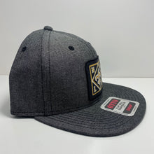 Load image into Gallery viewer, Saints Chambray Black Flatbill SnapBack Hat