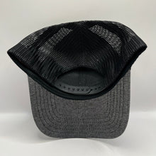 Load image into Gallery viewer, Saints Chambray Black Trucker Hat
