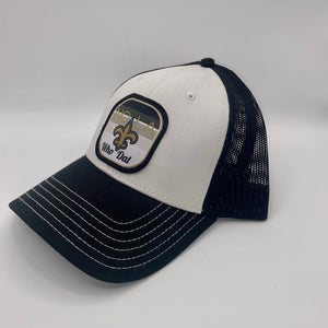 Saints Gradient Trucker Hat Black & White