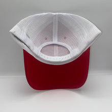 Load image into Gallery viewer, Pelicans White/ Red Low Profile Trucker
