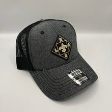 Load image into Gallery viewer, Saints Chambray Black Trucker Hat
