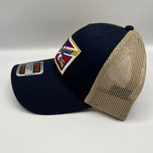 Load image into Gallery viewer, Pelicans Navy/ Tan Low Profile Trucker
