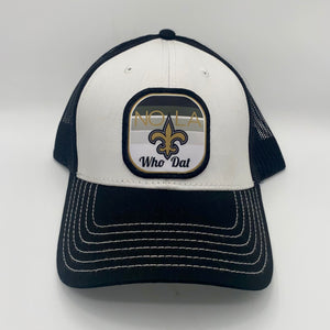 Saints Gradient Trucker Hat Black & White