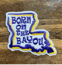 Load image into Gallery viewer, Born on the Bayou LSU Camouflage Dad Hat
