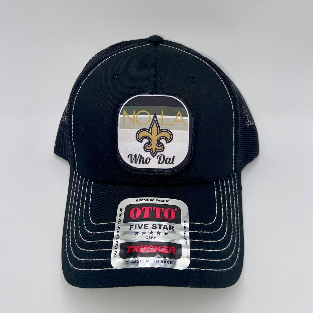 Saints Gradient Trucker Hat Black