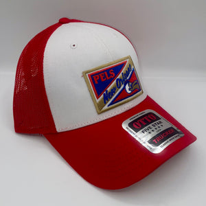 Pelicans Red/White Low Profile Trucker Hat