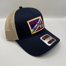 Load image into Gallery viewer, Pelicans Navy/ Tan Low Profile Trucker
