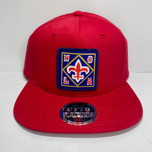 NOLA Red Flatbill Snapback hat