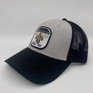 New Orleans Saints Trucker Hat Gray & Black