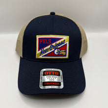 Load image into Gallery viewer, Pelicans Navy/ Tan Low Profile Trucker
