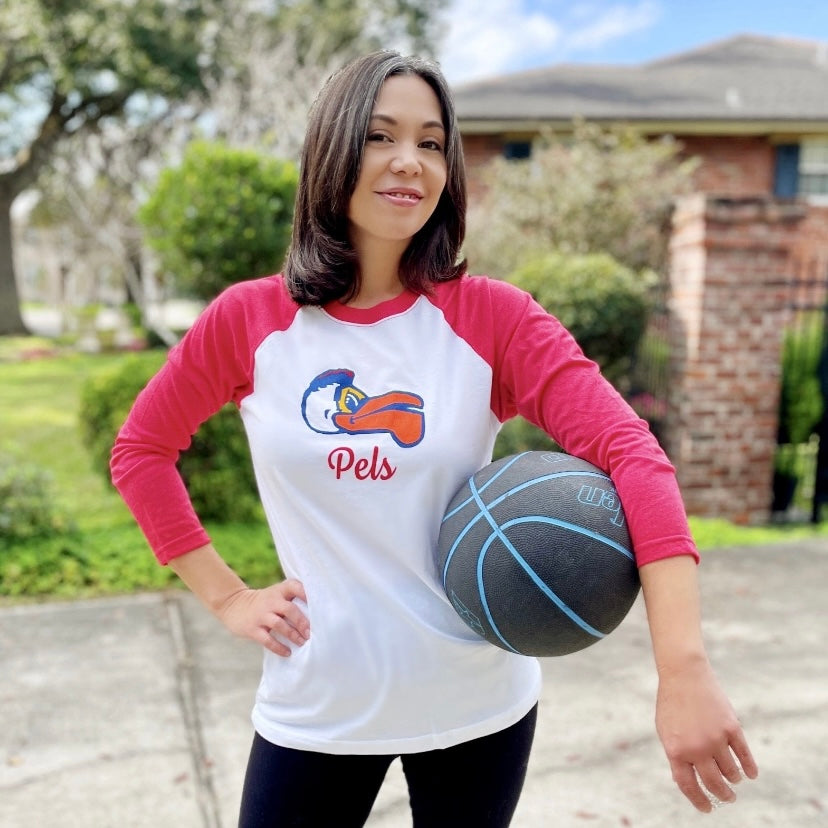 Unisex Pelicans 3/4 Sleeve Raglan Shirt