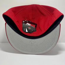 Load image into Gallery viewer, NOLA Fitted Flat Bill Red/ White
