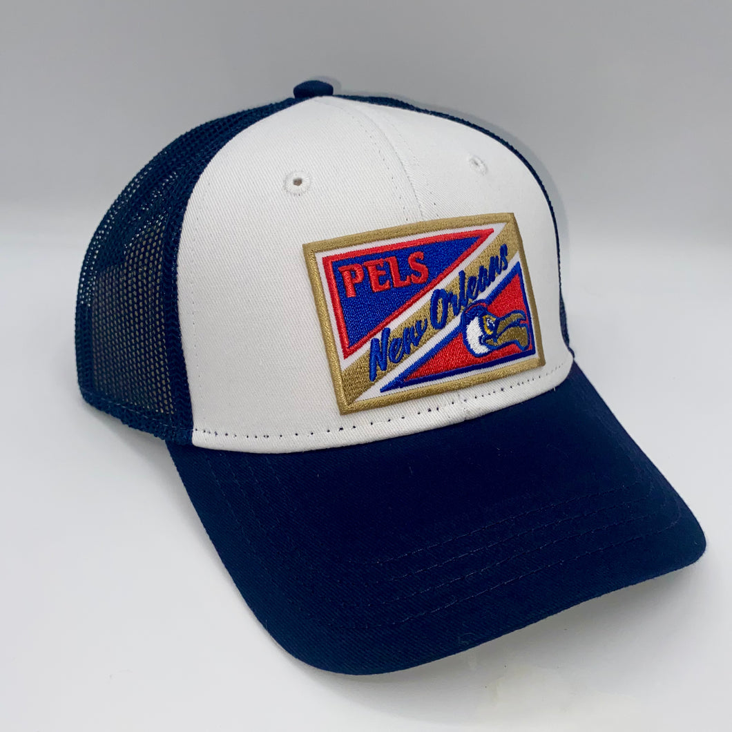 Pelicans Navy/White Kids Trucker Hat