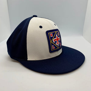 NOLA Fitted Flat Bill Navy/ White