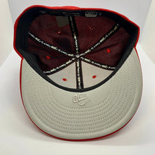 Load image into Gallery viewer, NOLA Fitted Flat Bill Red/ White
