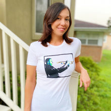Load image into Gallery viewer, NOLA Trombone Shorty Women&#39;s Crewneck T-shirt White
