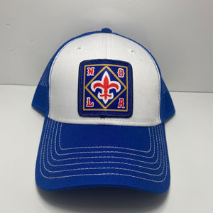 Royal Blue and White NOLA Trucker