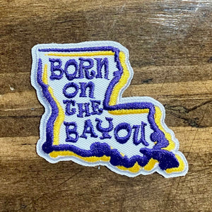 Born on the Bayou LSU Dad Hat Gray