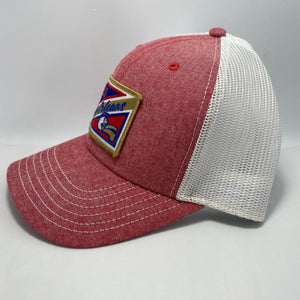 Pelicans Red Chambray Low Profile Trucker