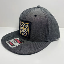 Load image into Gallery viewer, Saints Chambray Black Flatbill SnapBack Hat
