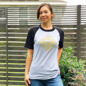 NOLA Unisex Black & Grey Raglan