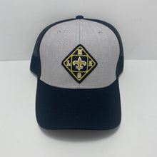 Load image into Gallery viewer, Saints Gray/ Black Trucker Hat
