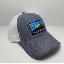 Load image into Gallery viewer, Naturally N’awlins Chambray Blue Trucker Hat
