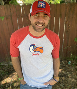 Unisex Pelicans 3/4 Sleeve Raglan Shirt