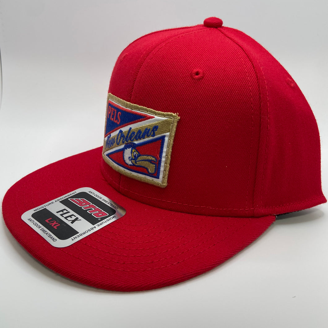 Pelican’s Flexfit Flatbill Hat Red