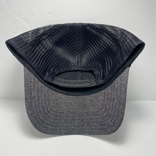 Load image into Gallery viewer, Saints Chambray Black Trucker Hat
