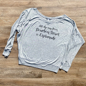 New Orleans Ladies Off Shoulder Shirt