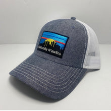 Load image into Gallery viewer, Naturally N’awlins Chambray Blue Trucker Hat
