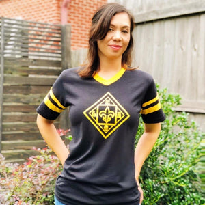 Saints Unisex Striped Sleeve Shirt