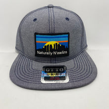 Load image into Gallery viewer, Naturally N’awlins Chambray Blue Flat Bill Hat

