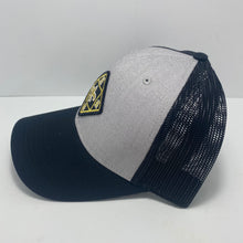 Load image into Gallery viewer, Saints Gray/ Black Trucker Hat

