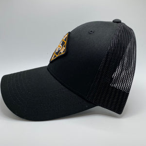 Saints Black Low Profile Trucker Hat