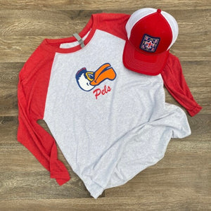 Unisex Pelicans 3/4 Sleeve Raglan Shirt