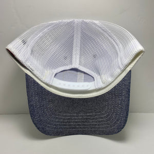 Pelicans Navy Chambray Low Profile Trucker