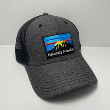 Load image into Gallery viewer, Naturally N’awlins Chambray Black Trucker Hat
