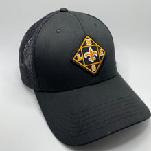 Load image into Gallery viewer, Saints Black Low Profile Trucker Hat
