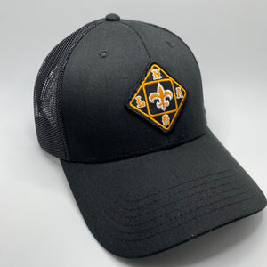 Saints Black Low Profile Trucker Hat