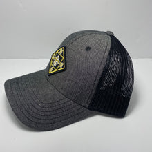 Load image into Gallery viewer, Saints Chambray Black Trucker Hat
