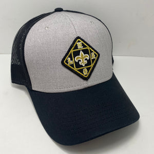 Saints Gray/ Black Trucker Hat